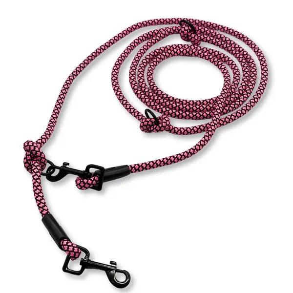 PafDog® Přepínací nastavitelné vodítko 8mm, růžovo-černé extra pevné PAF-479