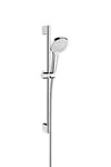 Hansgrohe Croma Select E - Set sprchovej hlavice, 3 prúdy, tyče a hadice, EcoSmart 9l/min, biela/chróm 26581400