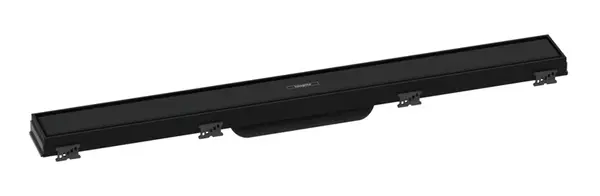 Hansgrohe RainDrain Match - Sprchový žlab s nerezovým roštem 700, s výškově stavitelným rámem, matná černá 56037670