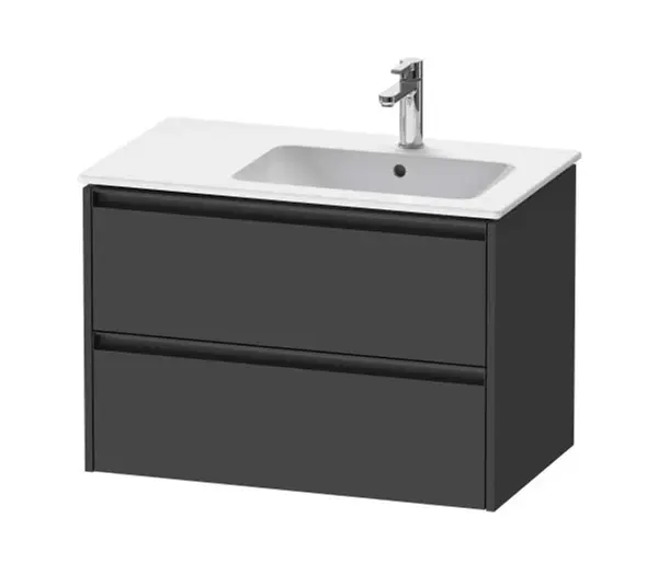 Duravit Ketho.2 - Umývadlová skrinka, 55x81x48 cm, 2 zásuvky, grafit mat K25268049490000