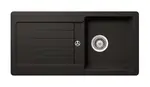 SCHOCK Typos - Granitový drez, 86x44 cm, s ovládaním odtoku, Nero TYPD100SAGNE