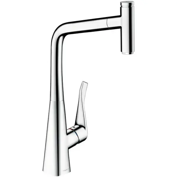 Hansgrohe Metris Select - Dřezová baterie s výsuvnou koncovkou, chrom 14884000