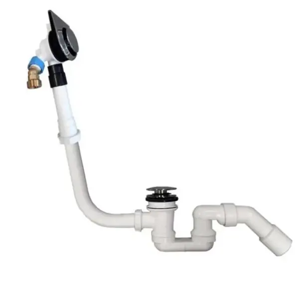 Villeroy & Boch Subway 3.0 - Vanová odtoková a přepadová souprava s napouštěním, Stone White UPCON0136-RW