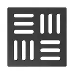 Alcadrain Rošty - Mřížka 10x10 cm, matná černá MPV004-BLACK