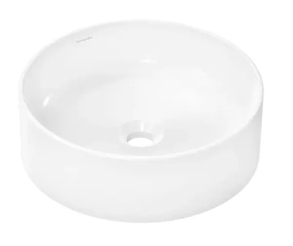 Hansgrohe Xuniva S - Umývadielko na dosku, priemer 40 cm, bez prepadu, SmartClean, biela 61071450