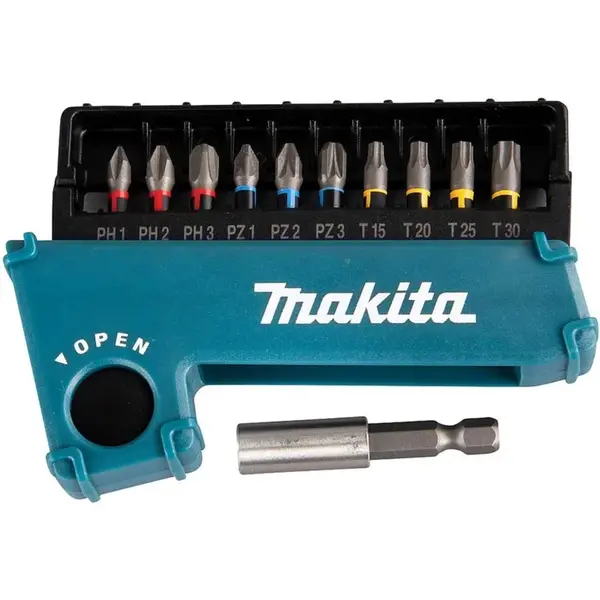Makita Příslušenství - 11dílná sada torzních bitů, s držákem bitů E-03567