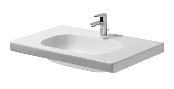 Duravit D-Code - Umývadlo Med, 85x48 cm, s 1 otvorom na batériu, alpská biela 03528500002
