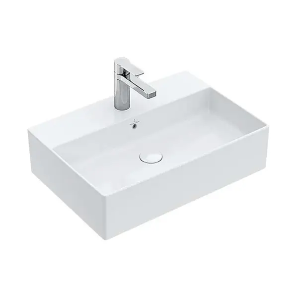 Villeroy & Boch Memento 2.0 - Umývadlo na dosku, 50x42 cm, s prepadom, otvor na batériu, CeramicPlus, alpská biela 4A0750R1