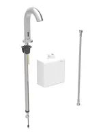 Geberit Piave - Elektronický umývadlový ventil, batériové napájanie, easy to clean, kefovaná nerezová 116.163.SN.1