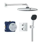 Grohe Vitalio Comfort - Sprchový set s termostatom pod omietku, 25x25 cm, 2 prúdy, chróm 34882000
