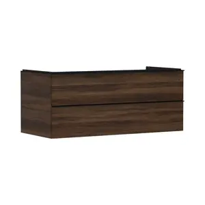 Hansgrohe Xelu Q - Umývadlová skrinka, 50x118x55 cm, 2 zásuvky, tmavý orech/matná čierna 54085670