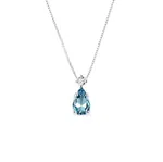 Prívesok z bieleho zlata so Swiss topásom KLENOTA