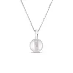 Náhrdelník z bieleho zlata so sladkovodnou perlou KLENOTA