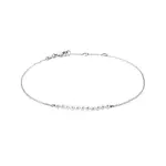 Retiazkový náramok z bieleho 14k zlata s perličkami KLENOTA