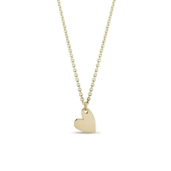 Prívesok zo žltého zlata v tvare srdiečka KLENOTA