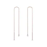 Náušnice z růžového zlata s laboratorními diamanty KLENOTA