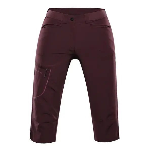 Dámské sofshellové 3/4 kalhoty alpine pro wedera 2 vínová 40