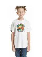 Meatfly dětské tričko Moto White | Bílá | Velikost 134 | 100% bavlna