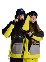 Meatfly unisex SNB & SKI bunda Maddie Grey lime | Šedá | Velikost L