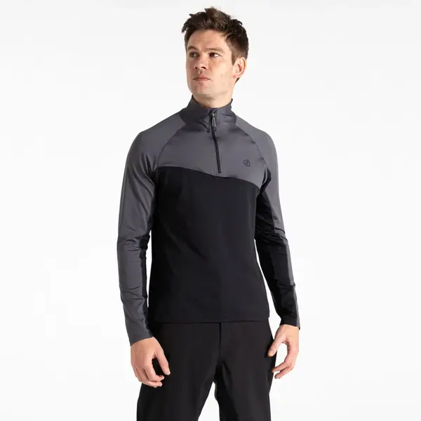 Pánská funkční mikina dare2b dignify iii šedá/černá xxl