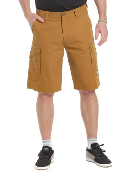 Meatfly pánské kraťasy Icon Camel | Hnědá | Velikost 34 | 100% bavlna