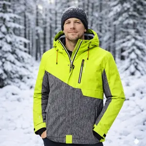 Pánská zimní bunda killtec 42 limetková/šedá s