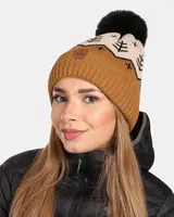 Dámská zimní módní čepice kilpi carmen-w hnědá uni