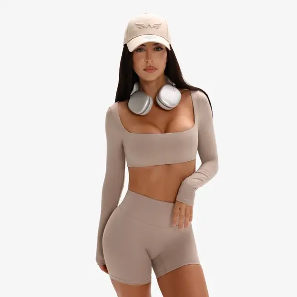 Dámský top exalted elysia glow béžová s