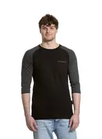 Meatfly pánské tričko s dlouhým rukávem Reagan Raglan Black | Černá | Velikost XL | 100% bavlna