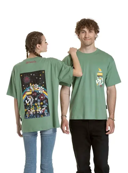 Meatfly unisex tričko Dwarf Hydge Green Dwarf | Zelená | Velikost S/M | 100% bavlna