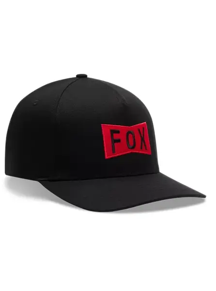 Fox kšiltovka Typeface Flexfit Hat Black | Černá | Velikost L/XL