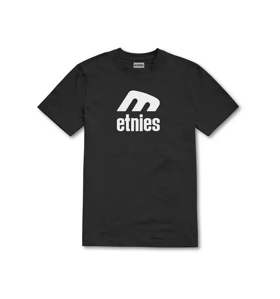 Etnies pánské triko Icon E Ss Tee Black / White | Černá | Velikost L | 100% bavlna