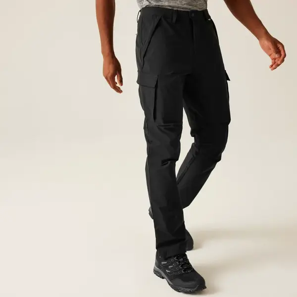 Pánské outdoorové kalhoty regatta questra cargo černá s