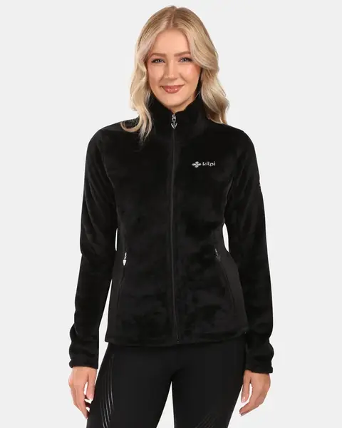 Dámská chlupatá fleecová mikina kilpi skathi-w černá 40