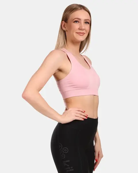Dámská bezešvá sportovní podprsenka kilpi winie-w světle růžová 38-40