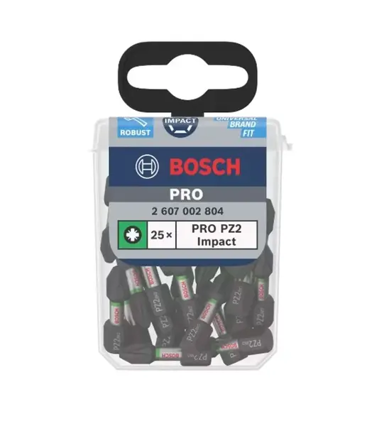 Bosch Příslušenství - Sada bitů PZ2, 25 ks 2607002804