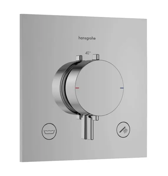 Hansgrohe Ecostat Comfort E - Termostatická baterie pod omítku, pro 2 spotřebiče, chrom 33716000