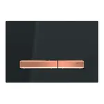 Geberit Sigma50 - Ovládací tlačítko pro 2 množství splachování, černá/červené zlato 115.670.DW.2