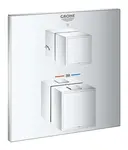 Grohe Grohtherm Cube - Termostatická baterie pod omítku pro 2 spotřebiče, chrom 24154000