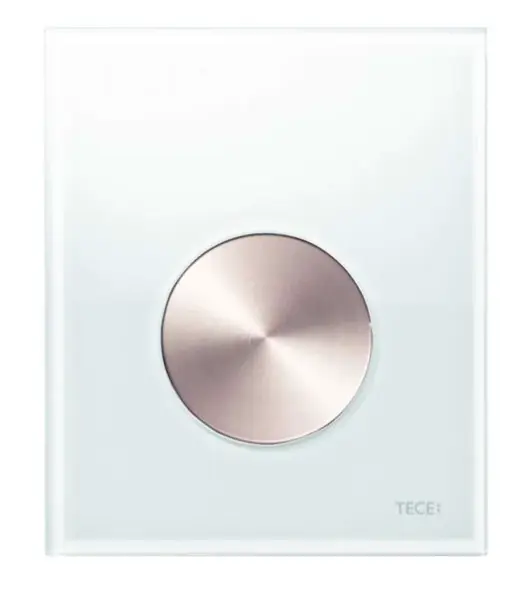 Tece TECEloop - Ovládání splachování pisoáru, úprava proti otiskům prstů, bílé sklo/kartáčovaný nerez 9242661