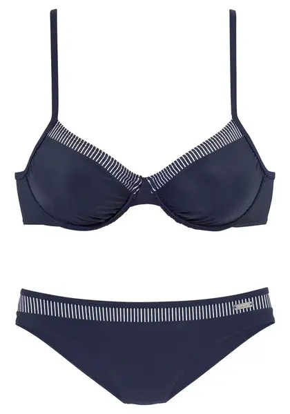LASCANA Bikiny  námornícka modrá / biela