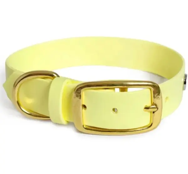 Reedog obojek pastělově žlutý Biothane - L