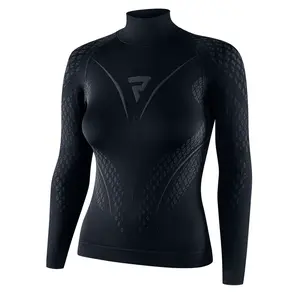 Dámské moto thermo triko Rebelhorn Therm II Lady Jersey černo-šedá L
