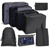 Cestovné organizéry do kufra Pack, 8 ks, čierne