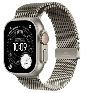 APPLE Watch Ultra 3 GPS + Cellular 49mm přírodní titan - přírodní titanový milánský tah - S