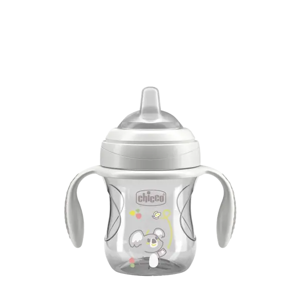 CHICCO Hrneček Transition učicí s držadly grey, 4m+ 200 ml