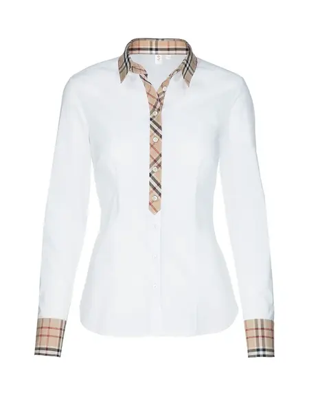 SEIDENSTICKER Blúzka  tmavobéžová / pastelovo červená / čierna / biela