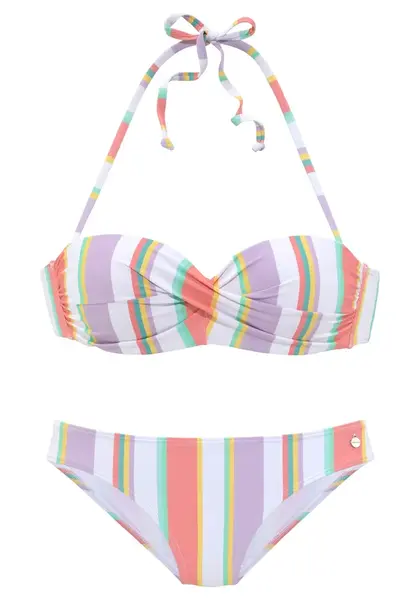 LASCANA Bikiny  žltá / nefritová / svetlofialová / pitaya