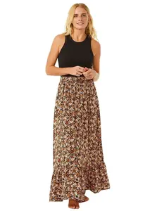 Rip curl dámská maxi sukně Sea Of Dreams Brown | Hnědá | Velikost XL