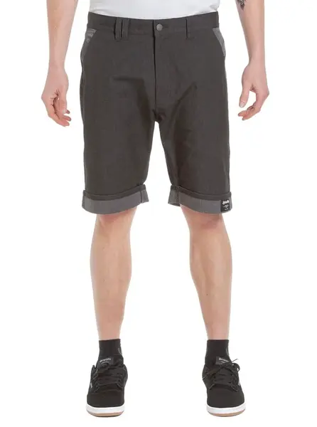 Meatfly pánské kraťasy Barry Heather Black | Černá | Velikost 38